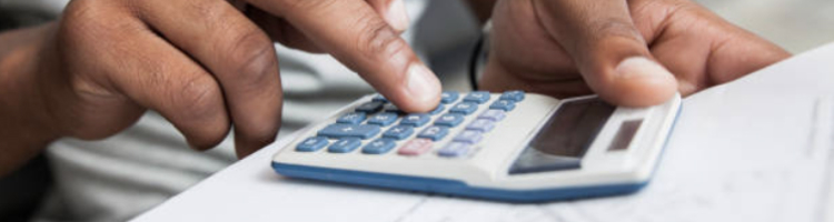 Person using calculator